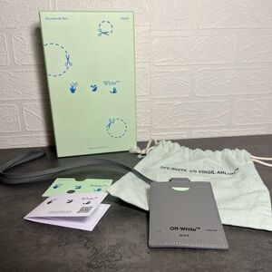 Off White Leather Badge Holder